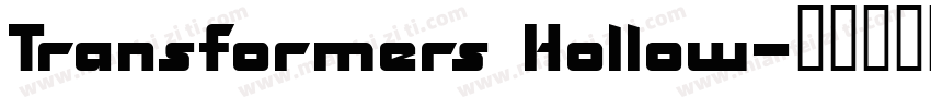 Transformers Hollow字体转换